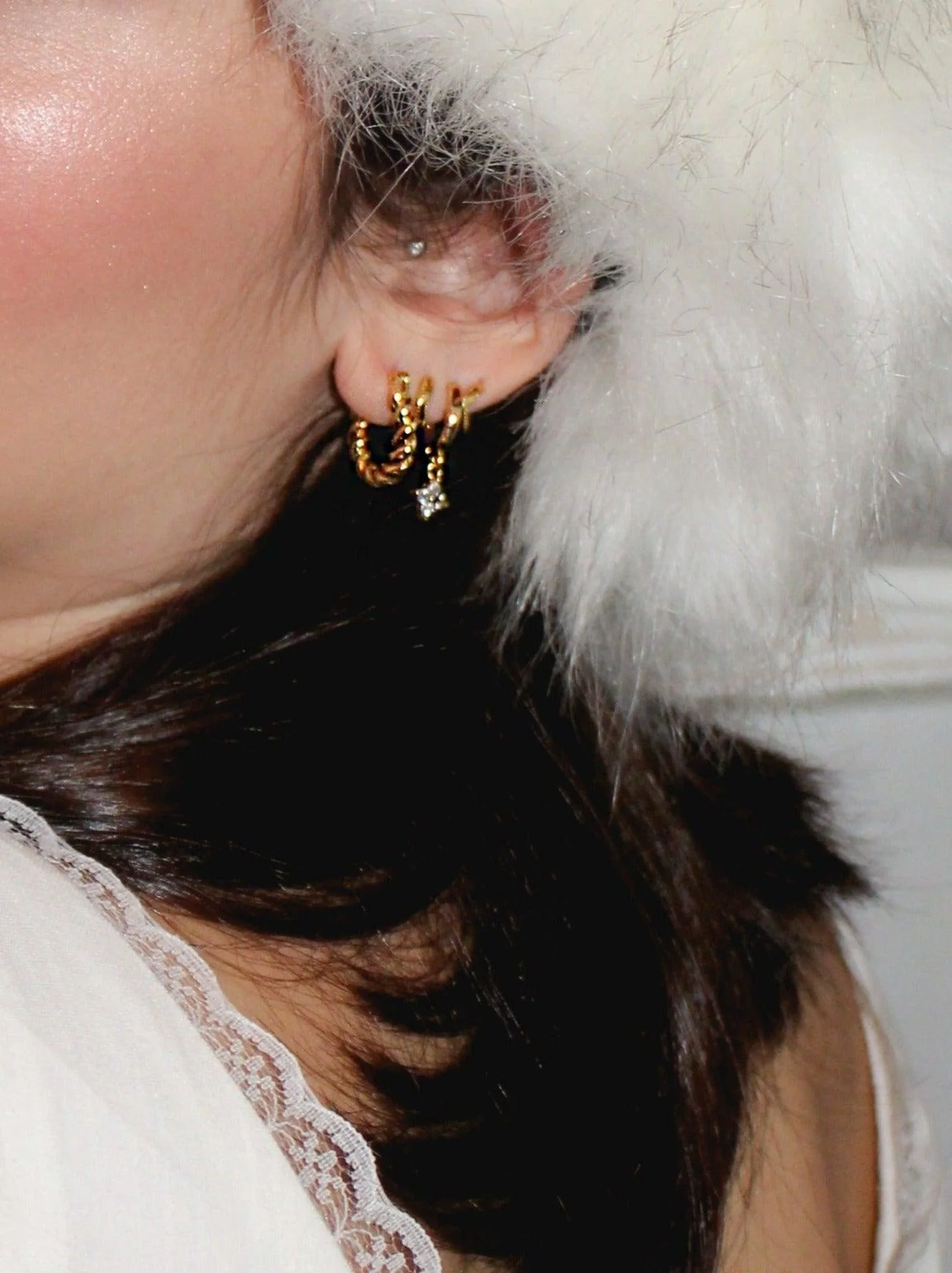 Clover Mini Hoop Earrings - Image 3