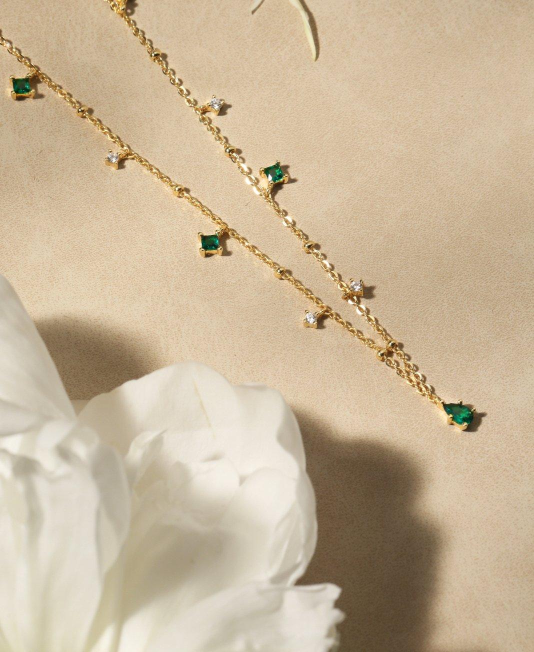 Elysee Necklace in Emerald Green - Image 3