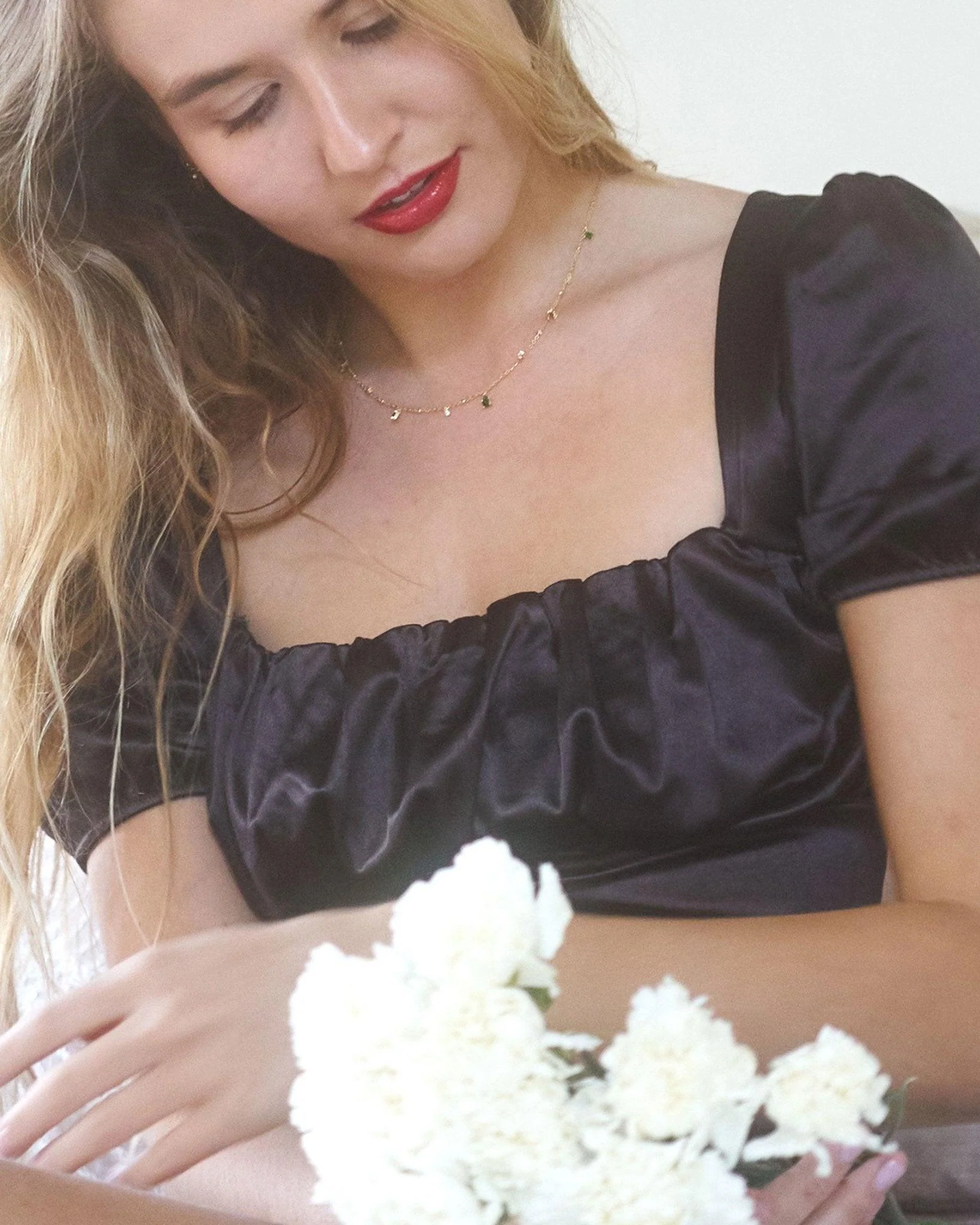 Elysee Necklace in Emerald Green - Image 4