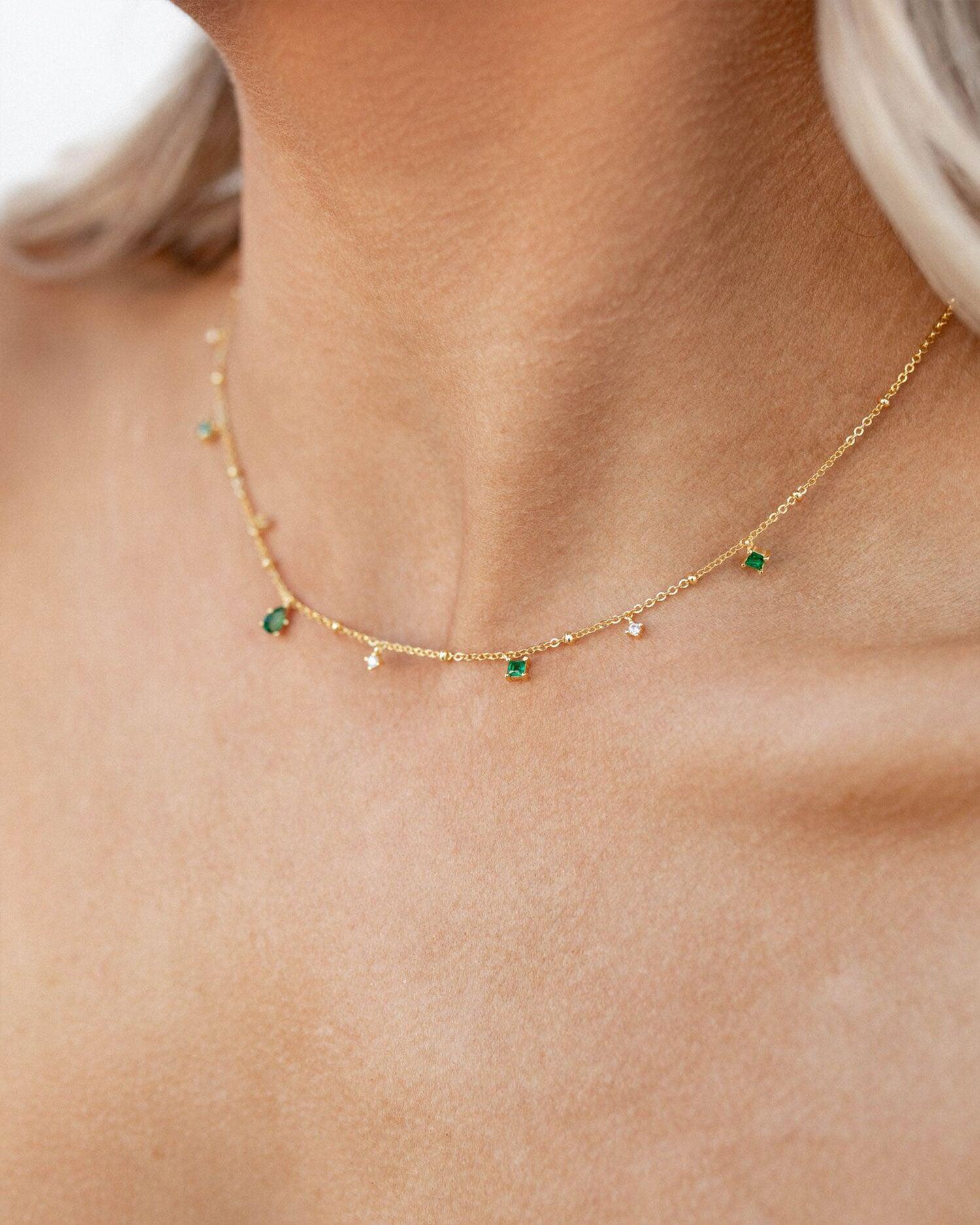 Elysee Necklace in Emerald Green - Image 5