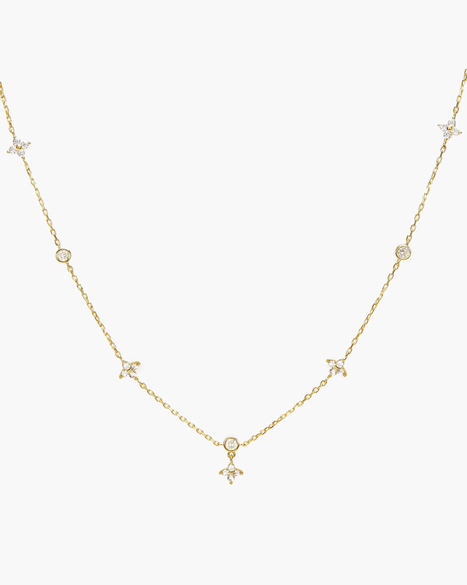 Lucky Clover Necklace in Silver - Image 5