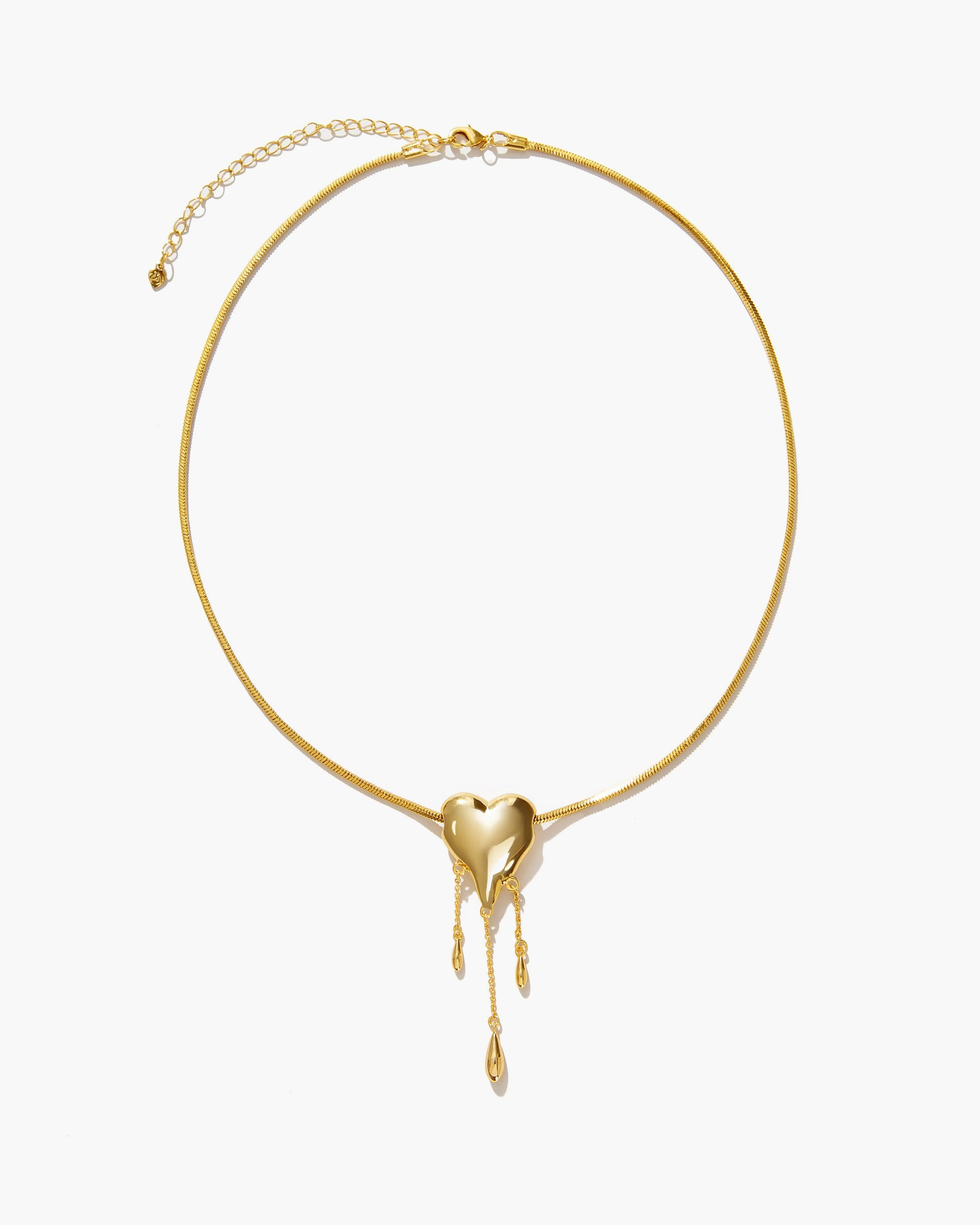 Venom’s Golden Drip Heart Necklace - Image 4